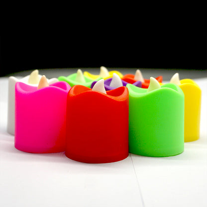 10Pcs Festival Decorative - Led Tealight Candles  Battery Operated Candle Ideal For Party.