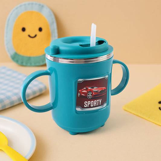 Kidssporty Sipper Mug With Straw And Dual Handles Approx 300Ml (1 Pc)