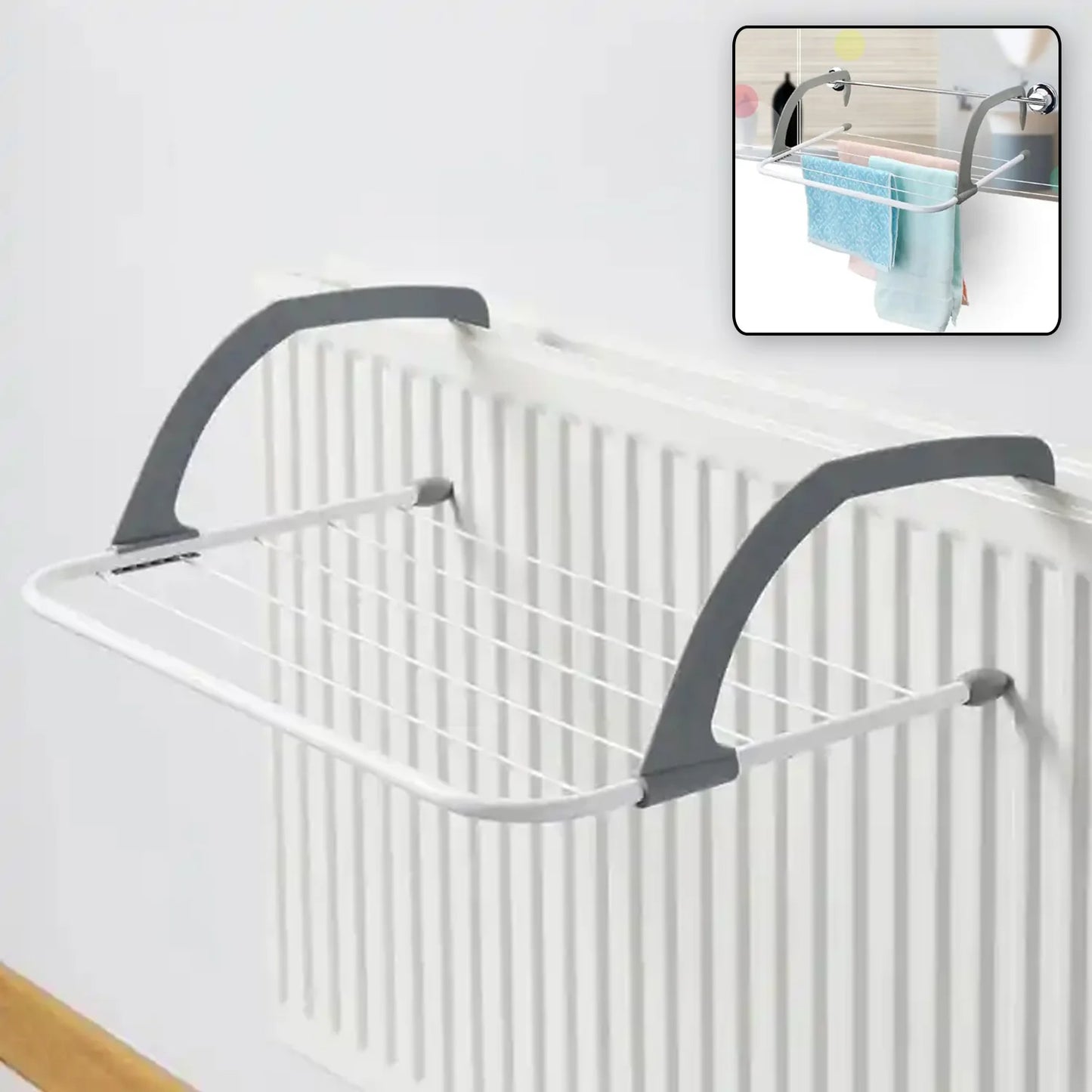 Metal Steel Folding Drying Rack For Clothes Balcony Laundry Hanger For Small Clothes Drying Hanger Metal Clothes Drying Stand Socks And Plant Storage Holder Outdoor  Indoor Clothes-Towel Drying Rack Hanging On The Door Bathroom