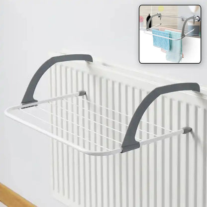 Metal Steel Folding Drying Rack For Clothes Balcony Laundry Hanger For Small Clothes Drying Hanger Metal Clothes Drying Stand Socks And Plant Storage Holder Outdoor  Indoor Clothes-Towel Drying Rack Hanging On The Door Bathroom