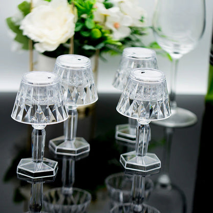 2In1 Transparent Mini Crystal Table Lamp With Reflection Light