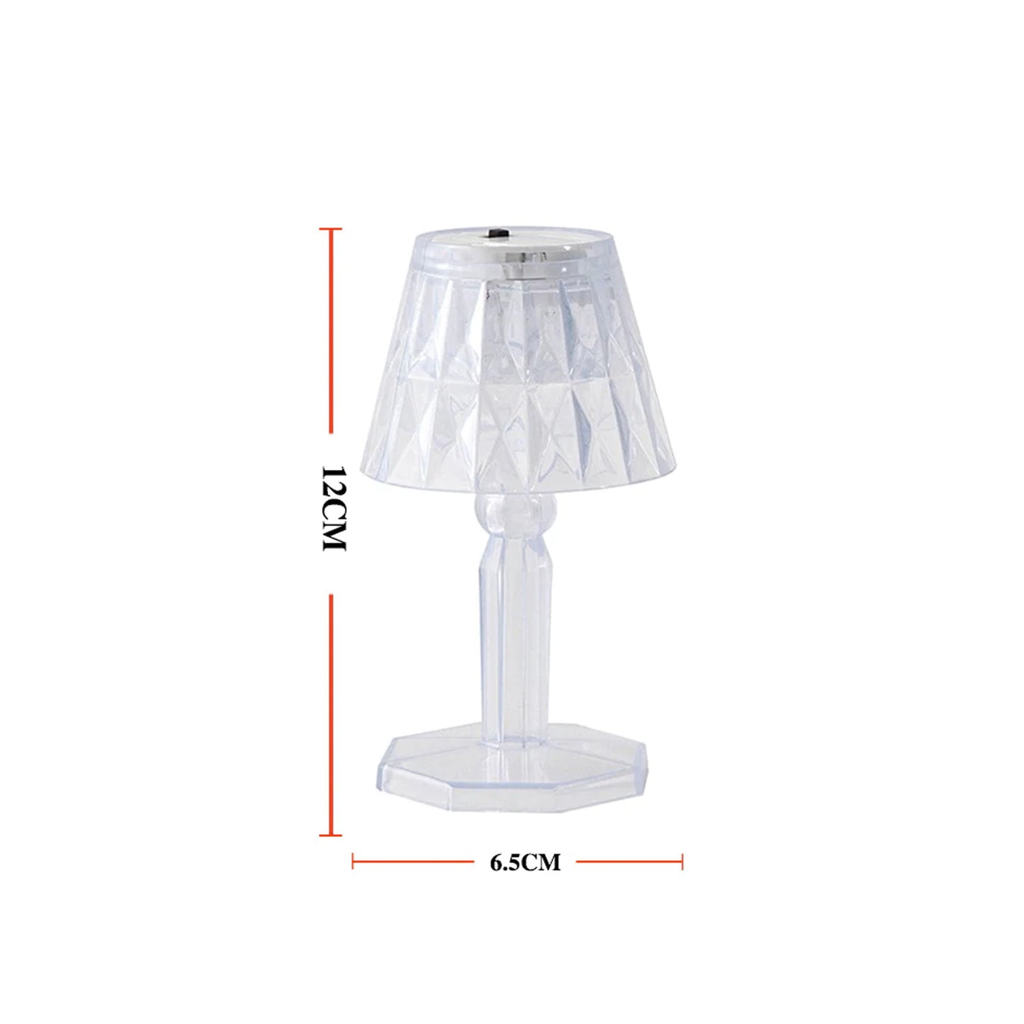 2In1 Transparent Mini Crystal Table Lamp With Reflection Light