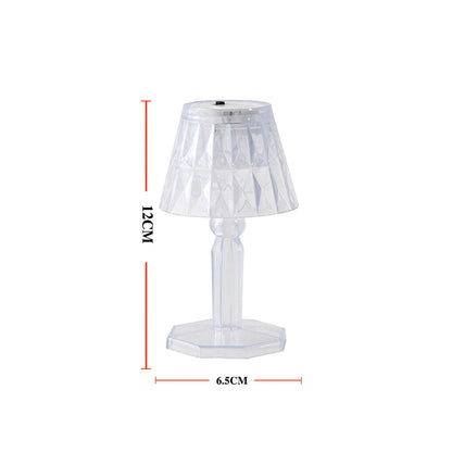 2In1 Transparent Mini Crystal Table Lamp With Reflection Light