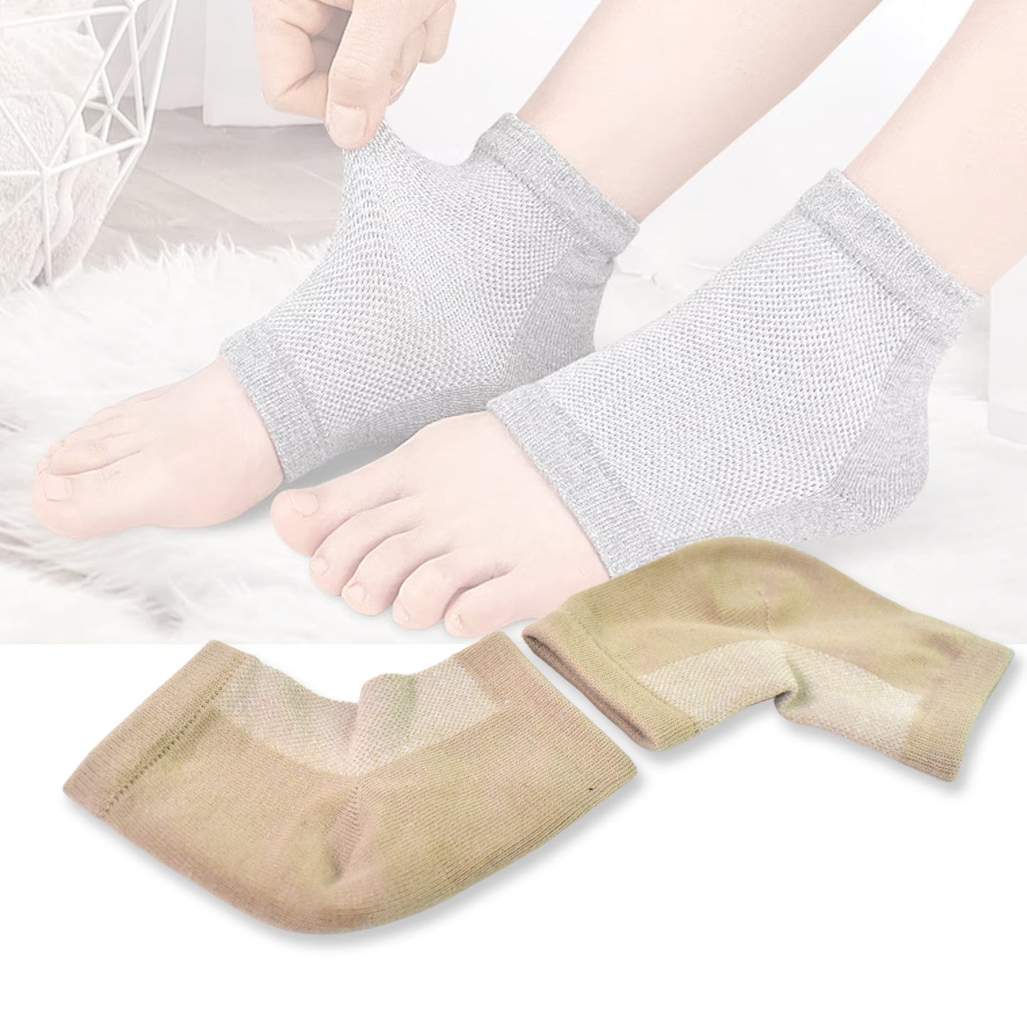 Heelsocks Overnight Heels While You Sleep (1 Pair  Mix Color)