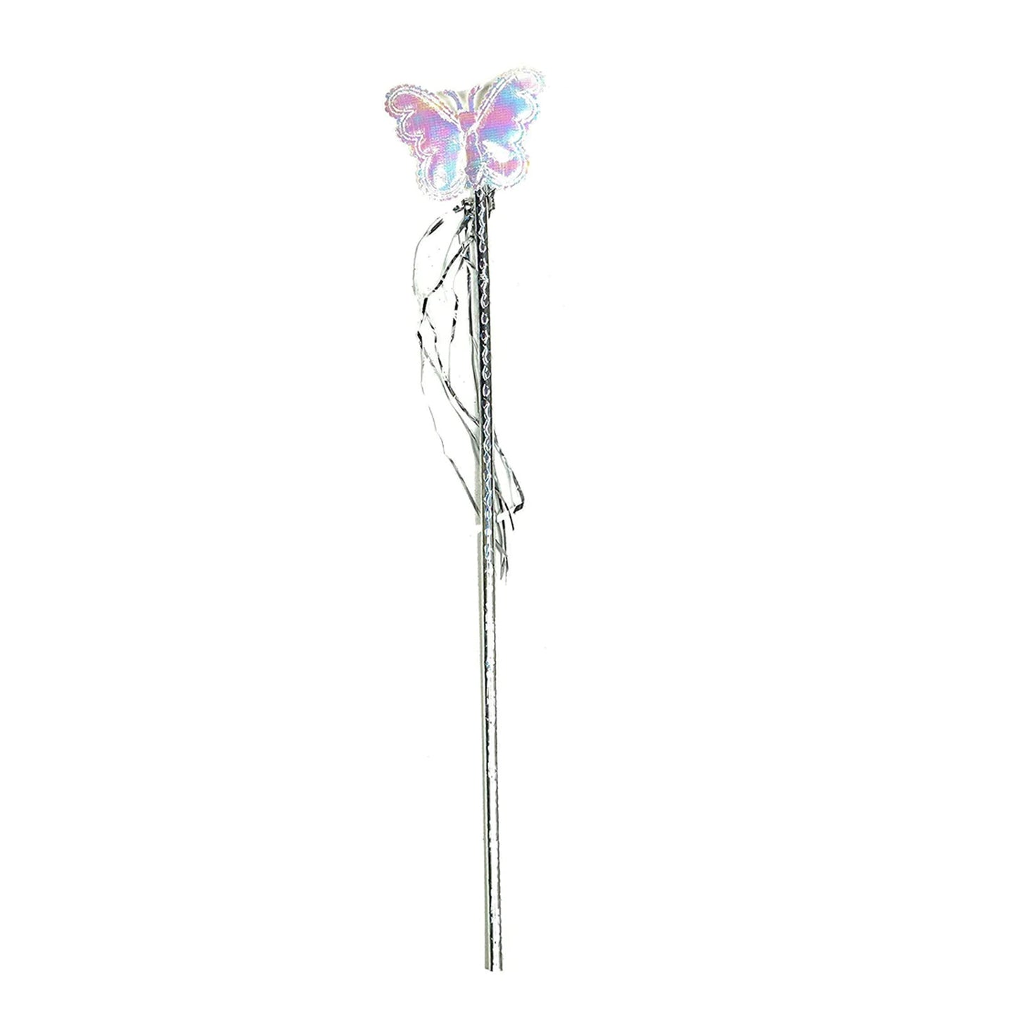 Baby Girls Fairy Nylon Butterfly Wings Costume Butterfly Fairy Angel Wing Wand And Hairband Multi- Color For Party (1Pc)