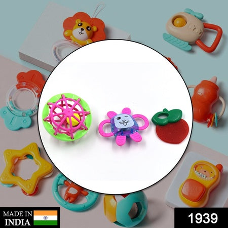 3Pc Rattles Baby Toy And Game For Kids And Babies For Playing And Enjoying Purposes.