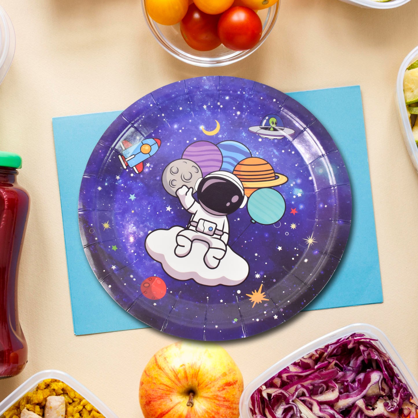 Roundplates Disposable Paper Plates  Happy Birthday Gift (10 Pcs Set  Mix Design)