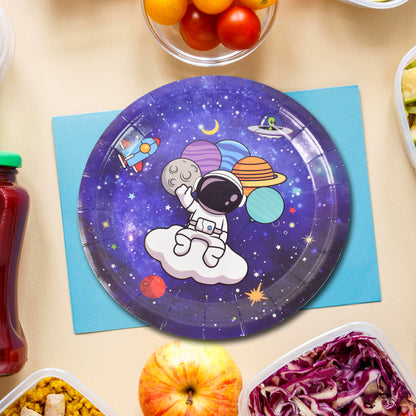 Roundplates Disposable Paper Plates  Happy Birthday Gift (10 Pcs Set  Mix Design)