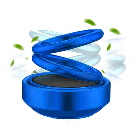 Solar Power Car Aroma Diffuser 360Double Ring Rotating Design Car Fragrance Diffuser Car Perfume Air Freshener For Dashboard Home Office