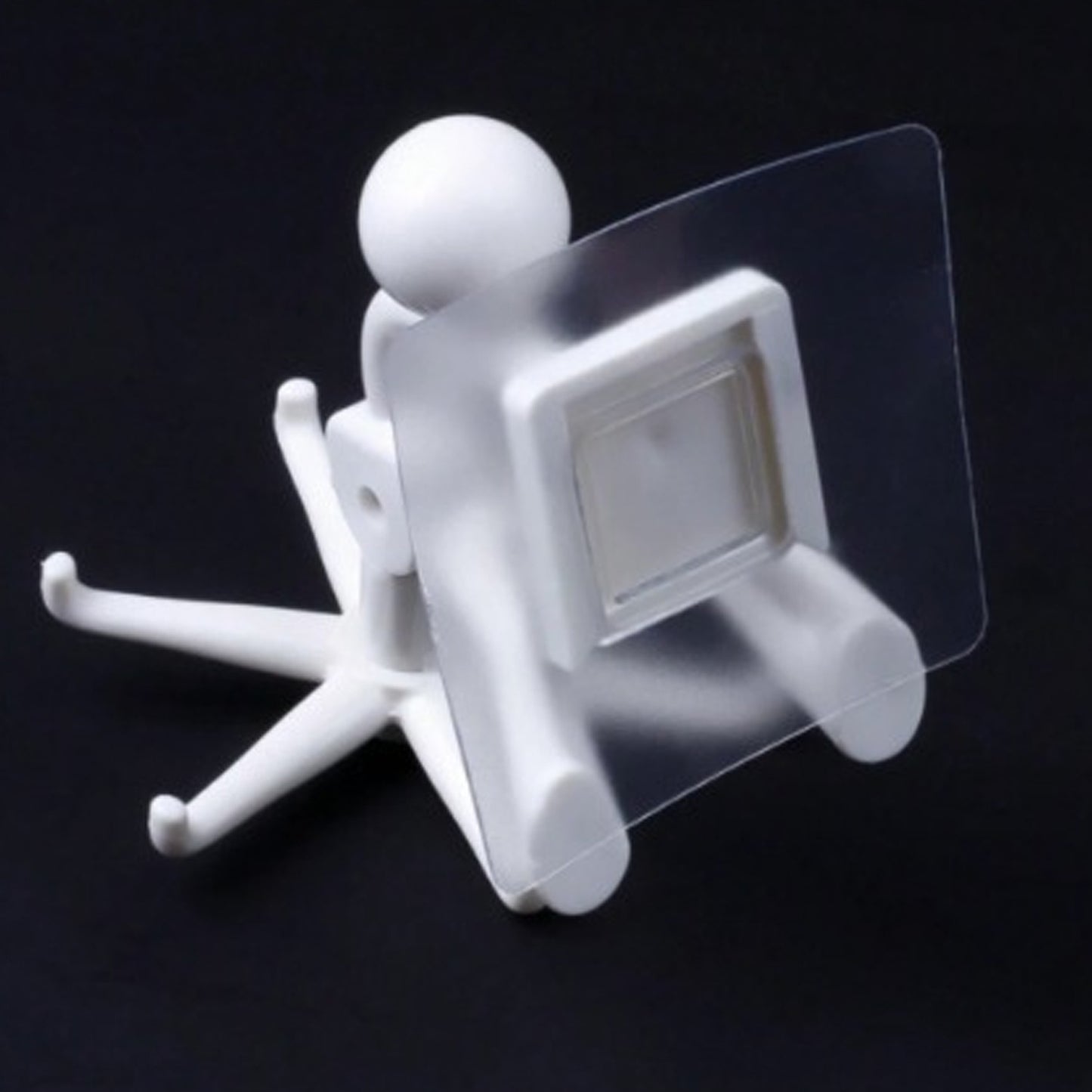 360 Degree Rotating Figure 6 Claw Kitchen Utensils Holder Hook Organizerkitchen Rack Non-Punching And Trace Sticky Hook For Bathroom Door Wall White (1 Pc )