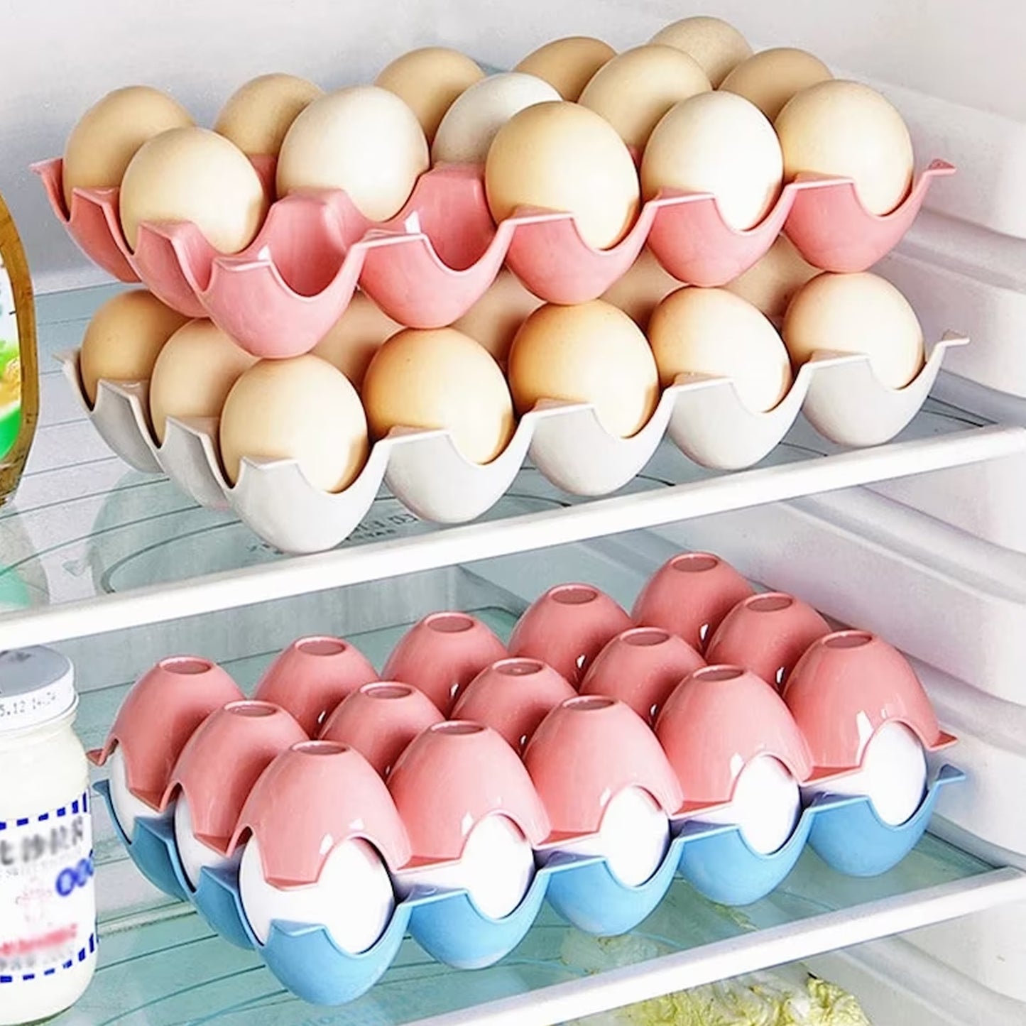 Egg Trays For Storage With 15 Eggs Holder