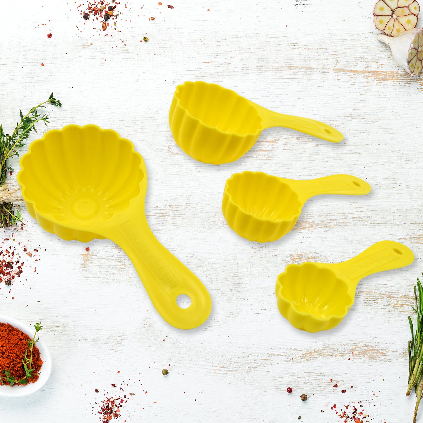 Plastic Kitchen Tool Mould  Ladoo Mould Spoon Ladoo Making Spoon Set For Kitchen Multipurpose Plastic Ladoo Mold For Making Different Variety Of Ladoo (4 Pcs Set)
