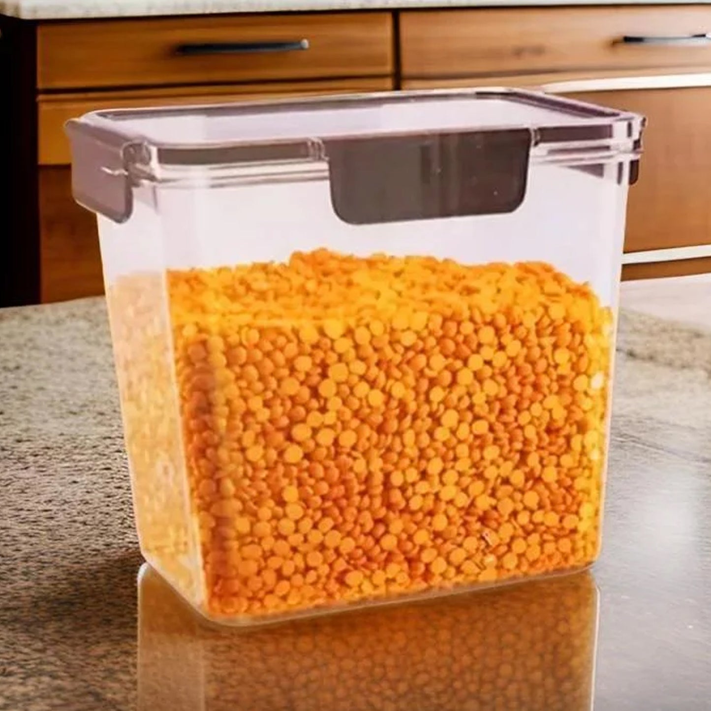 Foodstorage Container Airtight Plastic Container With Easy Snap Lids (2500Ml  1 Pc)