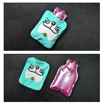 Doremon Cartoon Small Hot Water Bag With Cover For Pain Relief Neck Shoulder Pain And Hand Feet Warmer Menstrual Cramps.