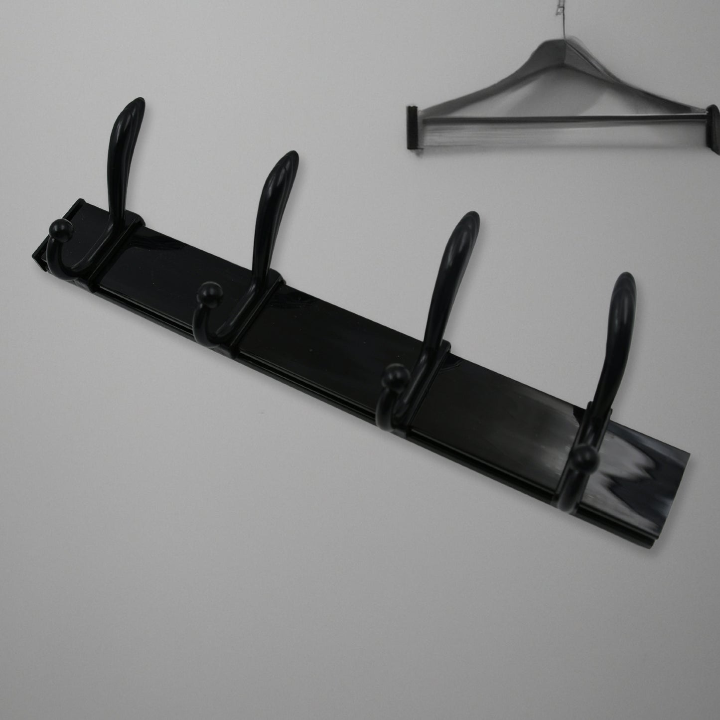 Cloth Hanger Wall Door Hooks Rail For Hanging Clothes For Hanging Hook Rack Rail Extra Long Coat Hanger Wall Mount For Clothes Jacket Hats 6 Hook With Eco-Friendly Liquid Adhesive Glue