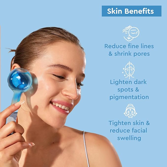 Ice Globes - Revitalize, Soothe, & Refresh Your Skin with Cooling Facial Spa-Like Experience at Home