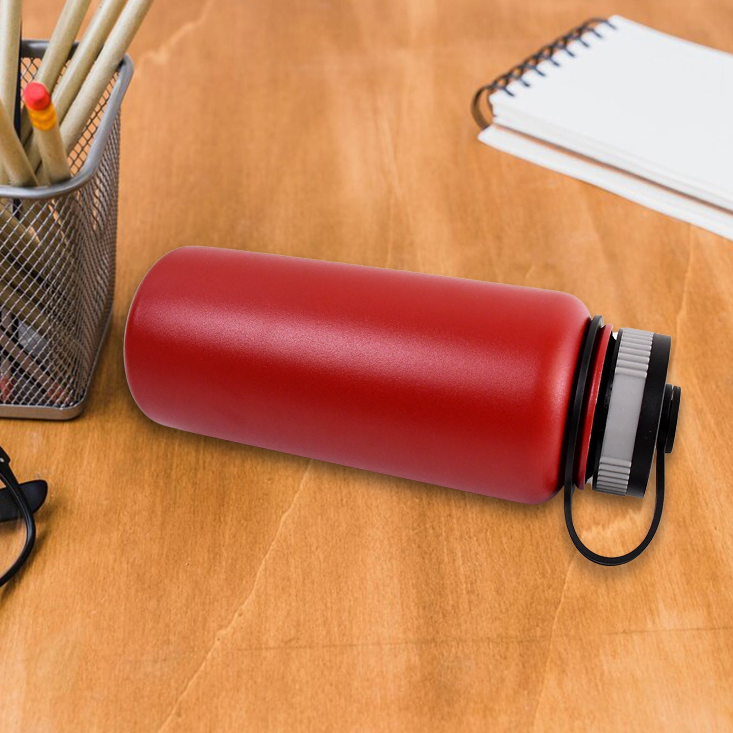 Stainless Steel Double Wall Vacuum-Insulated Drink Water Bottle (1000 Ml  Mix Color)