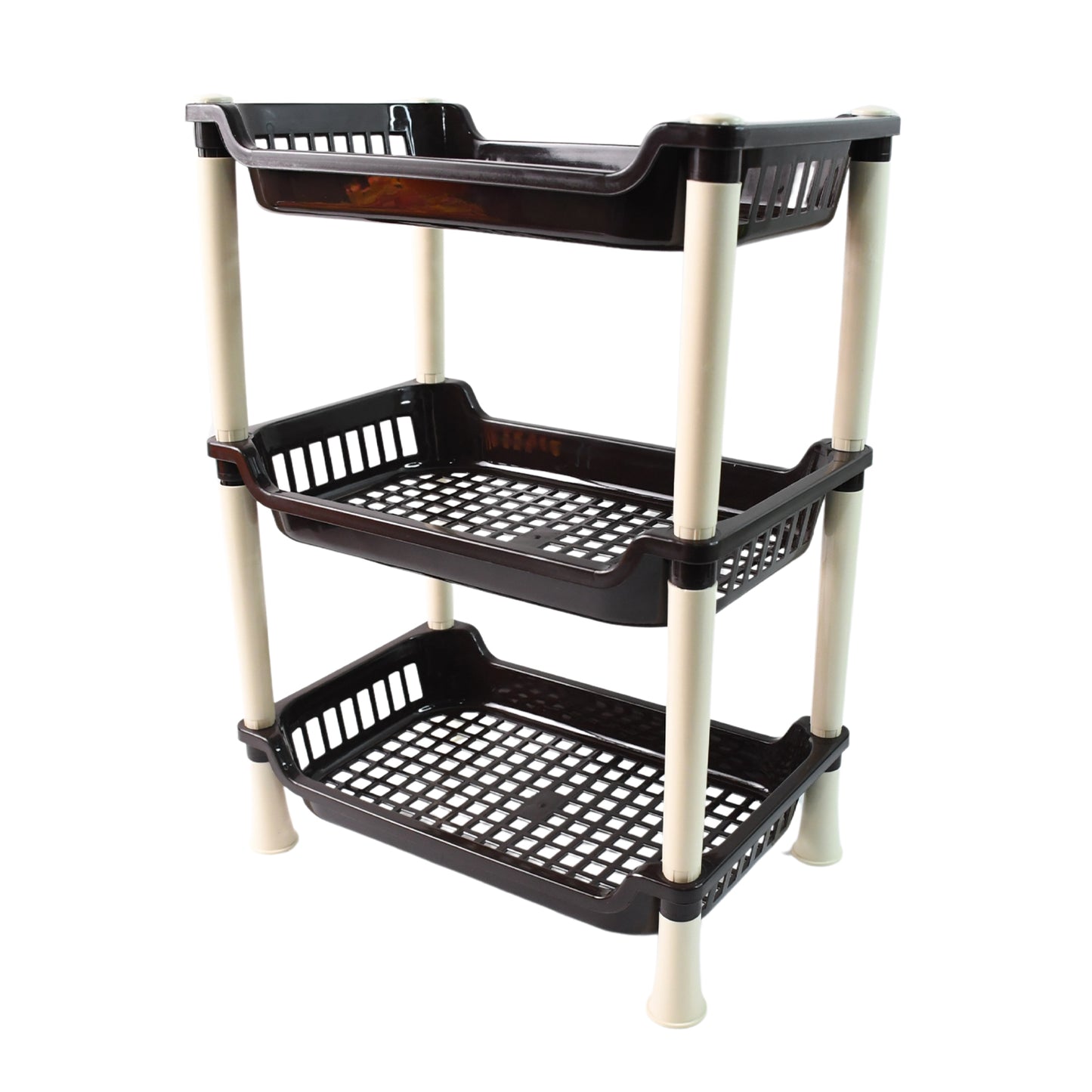 Apexsmall Multiuse Plastic Storage Rack Organizer 3-Tier