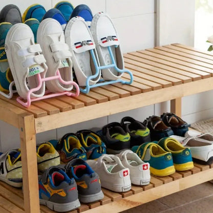 Multi-Function Shelf Drying Rack Shoe Rack Stand Hanger Shoes Hanging Storage Wardrobe Organizer Rack Shoe Organizer Stand Closet Shoe Organizer Shoe Holder (2 Pc Set)