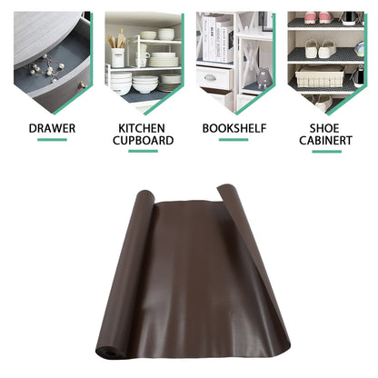 Multipurpose Anti-Slip Bathroom Kitchen Cabinet Drawer Shelf Mat Liner Sheets Roll Fridge Mat Table Mat Anti-Slip Super Strong Placement Mat For Fridge Bathroom Kitchen Drawer Shelf Liner (45Cmx3M)