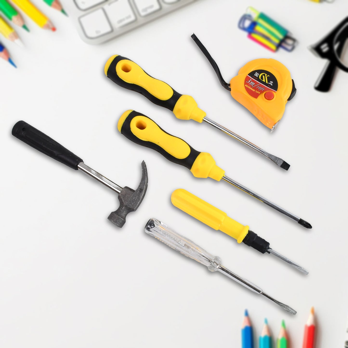 6 In1 Hand Tool Kit Repair Home Screwdrivers Tool Kit With Tools Including Daily