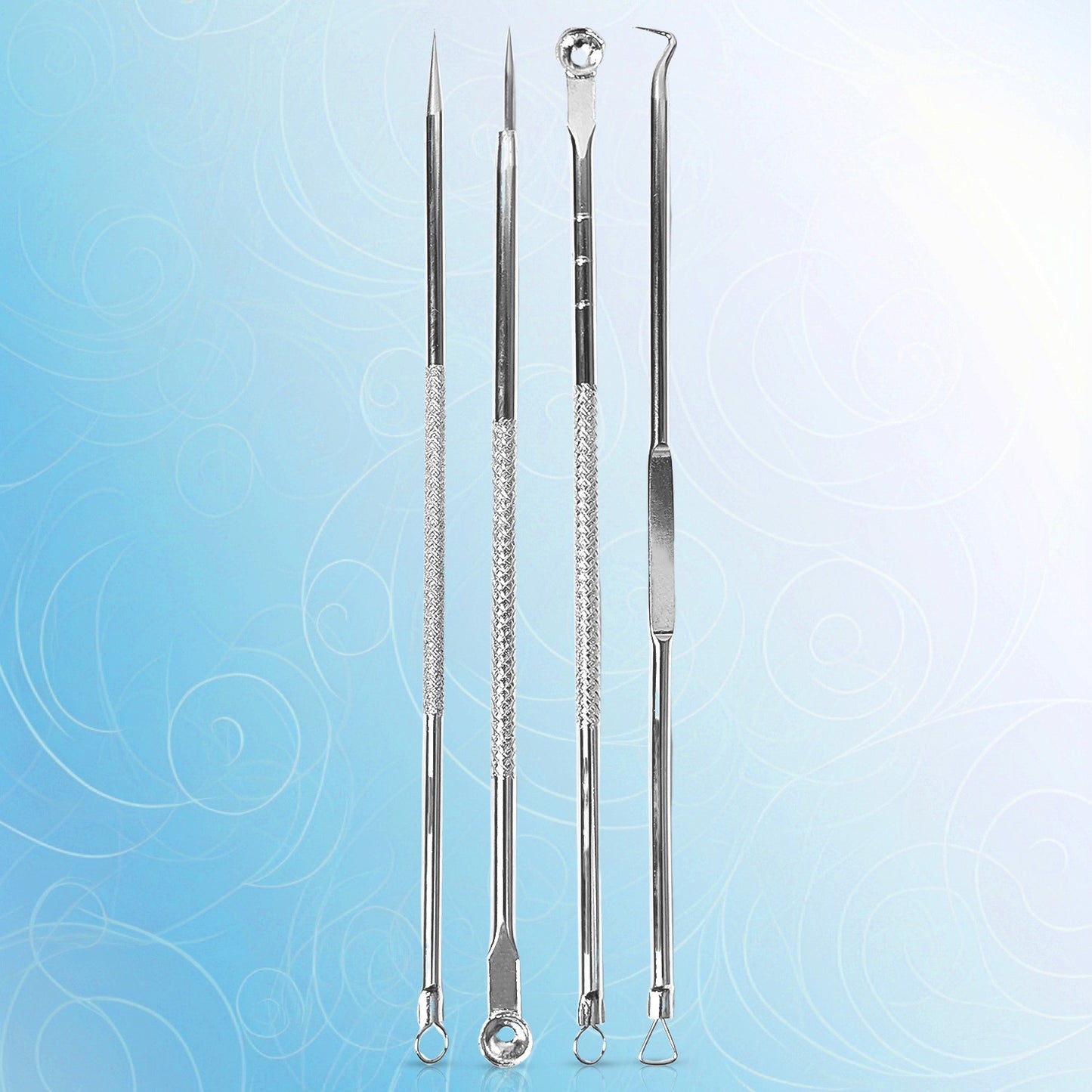 Blackhead Remover 4-In-1 Stainless Steel Pimple Extractor Tool (1 Pc)