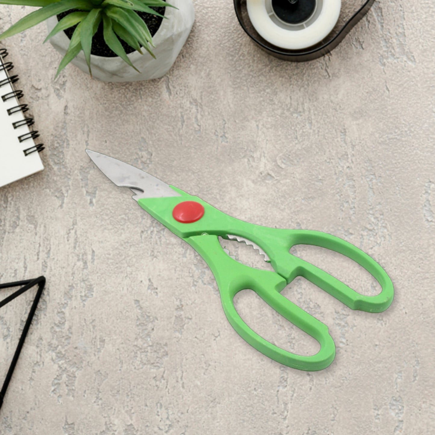 Multi-Function Kitchen Household For Vegetables Fruit Cheese  Meat Slices With Bottle Opener Stainless Steel Sea Food Scissor
