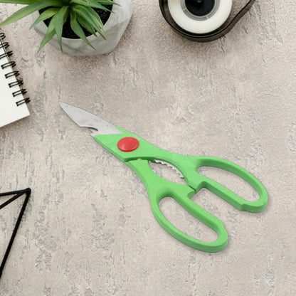 Multi-Function Kitchen Household For Vegetables Fruit Cheese  Meat Slices With Bottle Opener Stainless Steel Sea Food Scissor