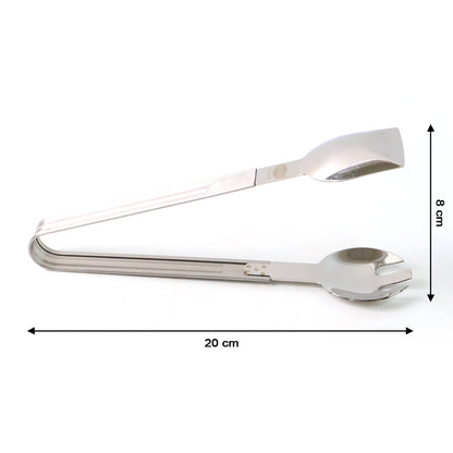 Stainless Steel Multipurpose Serving Tong  2-In-1 Pasta  Salad Tong (1 Pc)
