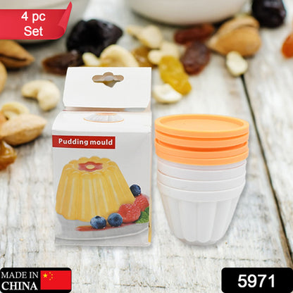 Pudding Molds Custard Mould Mould For Jelly Ice Creams Set Of 4 Cups With Lid
