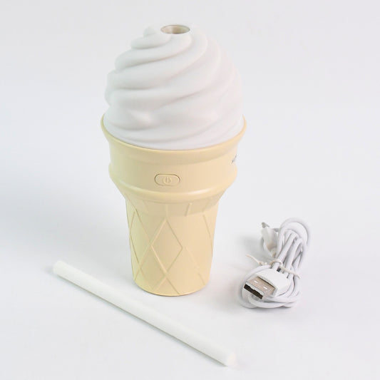 Ice Cream Cone Shape Air Freshener Humidifier (1Pc  Cream Color)