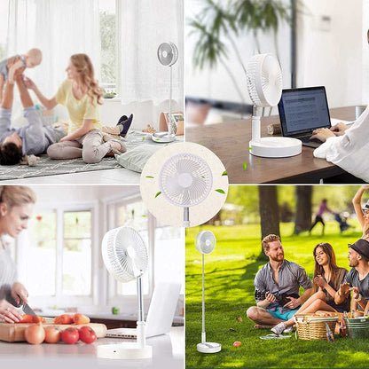 Telescopic Electric Desktop Fan Height Adjustable Foldable  Portable For Travelcarry  Silent Table Top Personal Fan For Bedside Office Table (Battery Not Include)