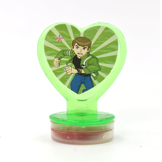 Unique Cartoon Character Heart Shape Stamps 6 Pieces For Kids Motivation And Reward Theme Prefect Gift For Teachers Parents And Students (Multicolor)