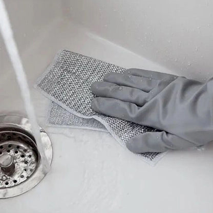 One-Sided Multipurpose Microfiber Cloths Scrubber (1 Pc  19X19 Cm)