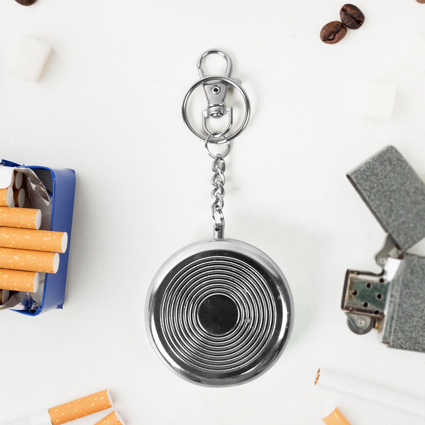 Minipocket Ss Ashtray With Keyring (1Pc)
