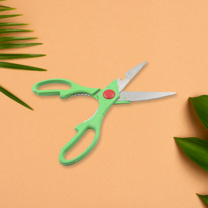 Multi-Function Kitchen Household For Vegetables Fruit Cheese  Meat Slices With Bottle Opener Stainless Steel Sea Food Scissor