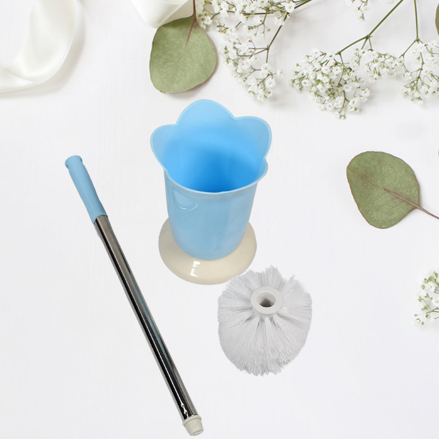 Premium Toilet Plastic Brush With Holder Stand Western And Indian Toilet Bathroom Cleaning