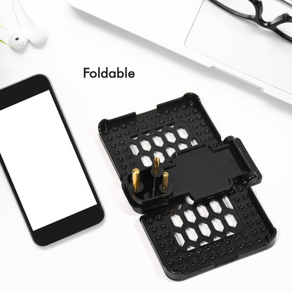 Multi-Purpose Wall Holder Stand For Charging Mobile Just Fit In Socket And Hang ( Black )