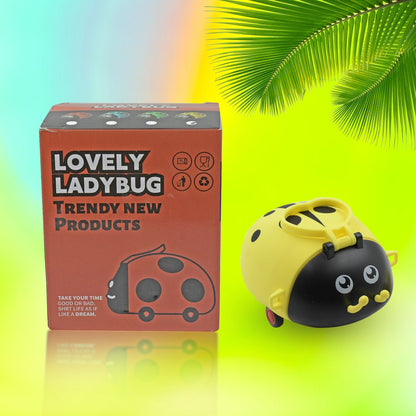 Cute Plastic Bug Shape Water Bottle With Adjustable Shoulder Strap 4 Wheel   Straw Portable Drinking Cup Water Bottle For Kids  Water Bottle  Return Gift For Kids  Water Bottle With Straw  School Kinds Water Bottle (1 Pc)