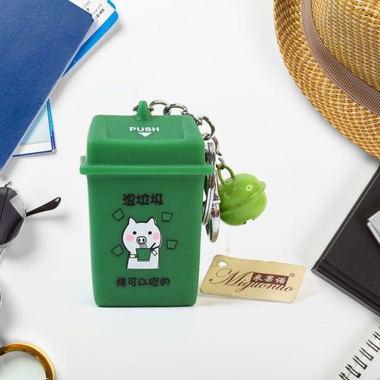 Trashcan Keychain Recycle Can Keyring Novelty Keychain Garbage Classification Keyholder For And Adults