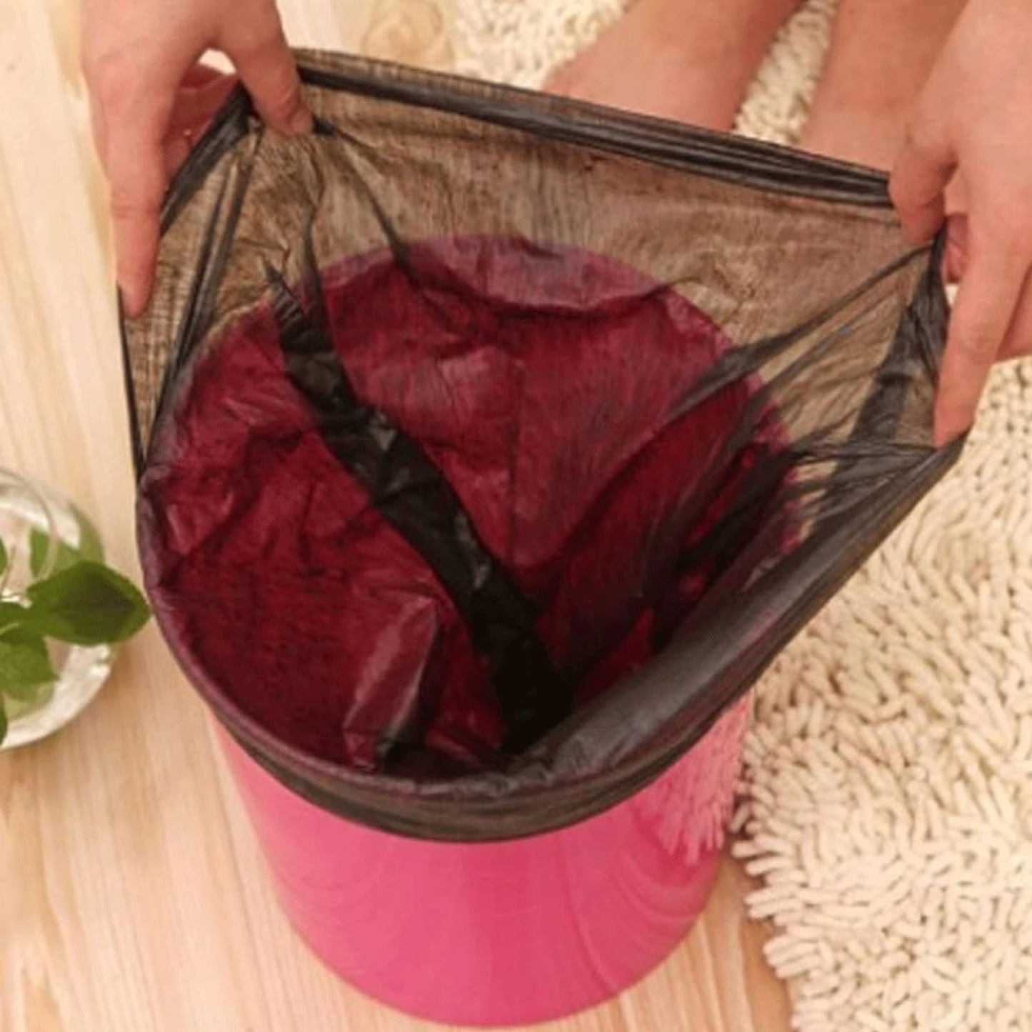 Black Garbage Bags  Dustbin Bags  Trash Bags 45X50Cm (1Pc)