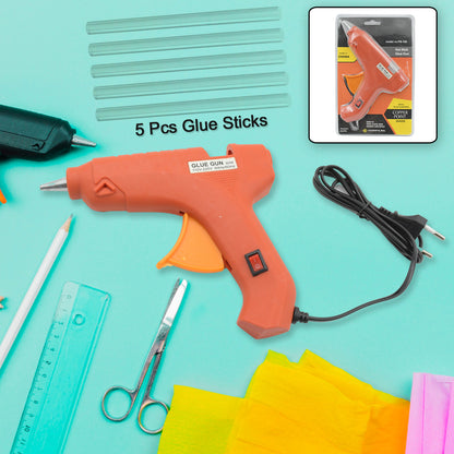 Professional 60 Watt With 5 Pcs Hot Melt Glue Stick  Onoff Switch Electric Tool Hot Melt Glue Gun For Multi Use(1 Pc)