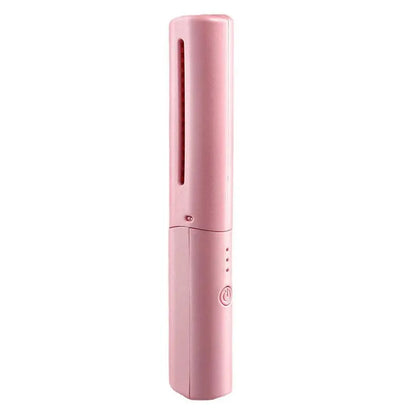 Rechargeable Mini Hair Straightener Travel Portable Usb Charging Cordless Hair Straightener Bursh Three Temperature Adjustments Flat Iron Comb (1 Pc)
