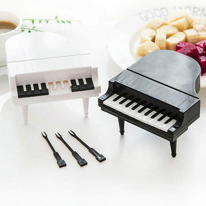10Pcslot Creative Piano Fruit Forks Set Food Sticks For Dessert Fruit Snack Picking Kitchen Dining Tools (10 Pc Set)