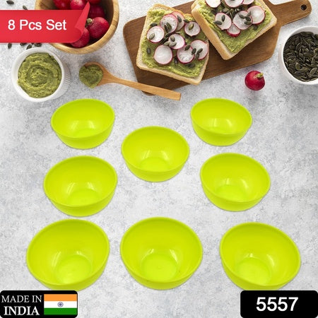 Multipurpose Small Round Plastic Bowl  Katori Microwave Safe Reusable Lightweight Bowl Dishwasher Safe Chutney Bowl (8 Pcs Set)