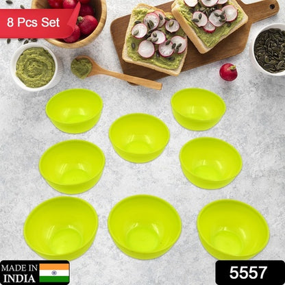 Multipurpose Small Round Plastic Bowl  Katori Microwave Safe Reusable Lightweight Bowl Dishwasher Safe Chutney Bowl (8 Pcs Set)