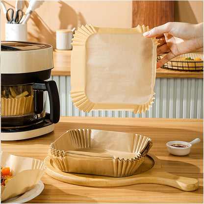 Square Air Fryer Disposable Paper Liner  (50 Pcs Set  160Mmx45Mm)