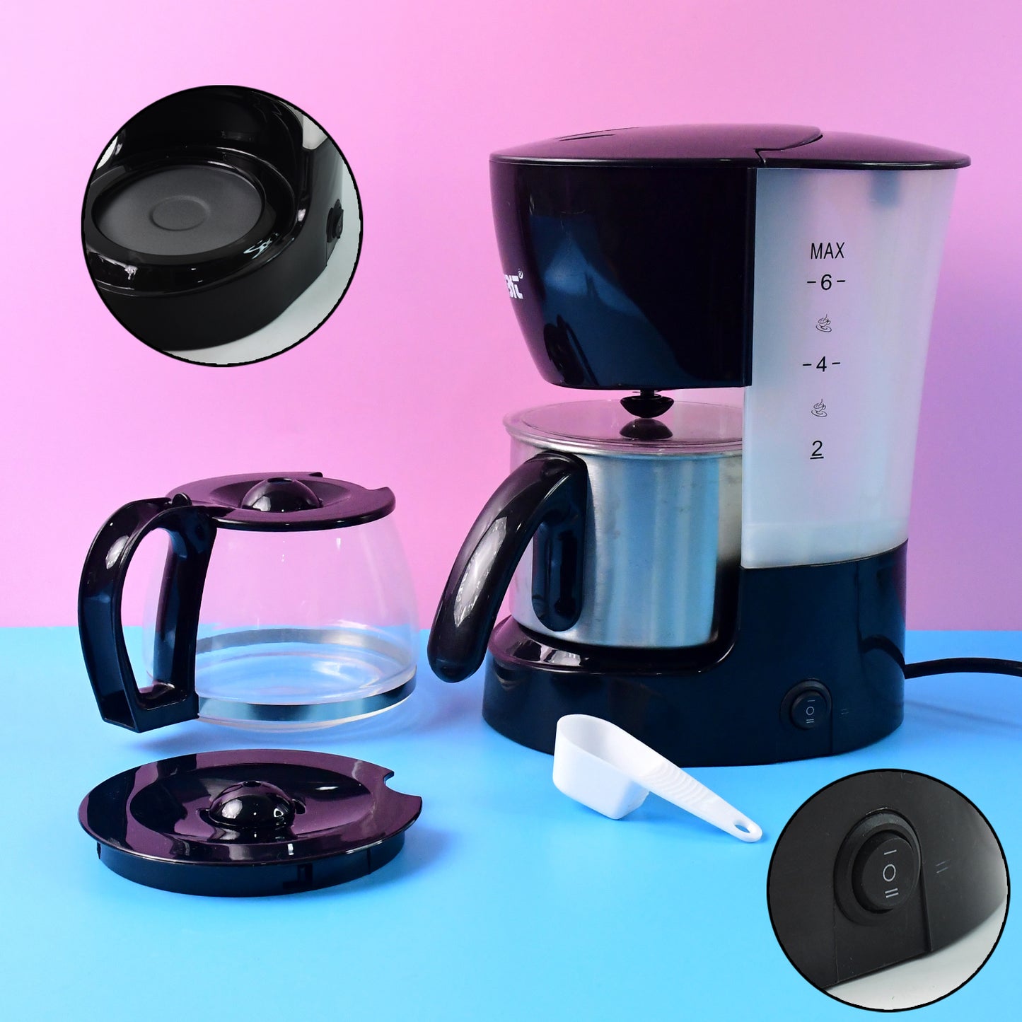 Orbitautomatic Drip Coffee Maker - 800W With 1200Ml Capacity