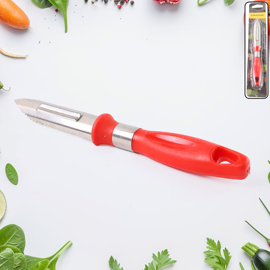 Multipurpose 2-In-1 Stainless Steel Knife  Peeler (1 Pc)