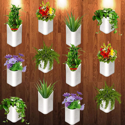 Plastic Vertical Hanging Planter Pot Multicolour